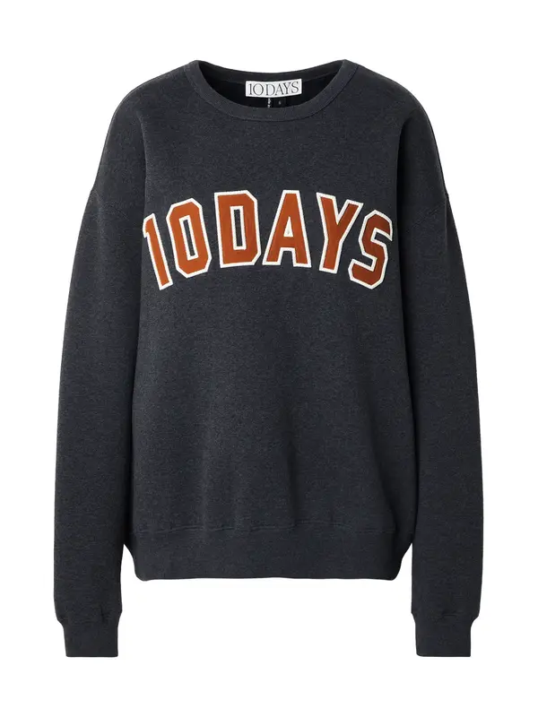 10Days 10Days Sweater majica  hrđavo smeđa / tamo siva / bijela