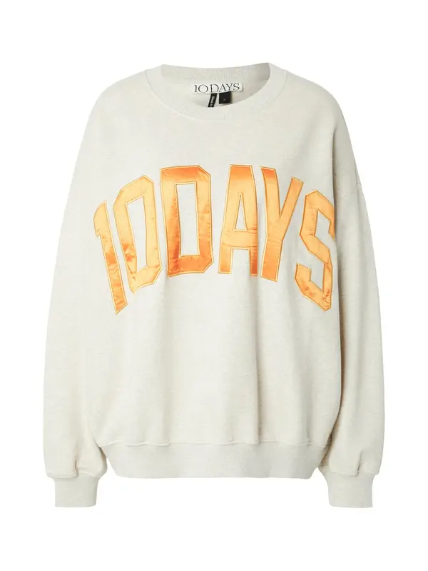 10Days 10Days Sweater majica  med / bijela melange