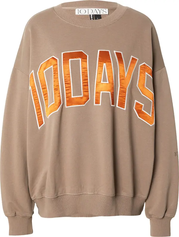 10Days 10Days Sweater majica  med / taupe siva / bijela