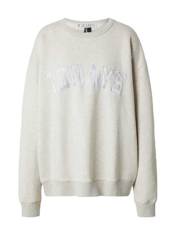 10Days 10Days Sweater majica 'Statement'  srebrno siva / siva melange / bijela