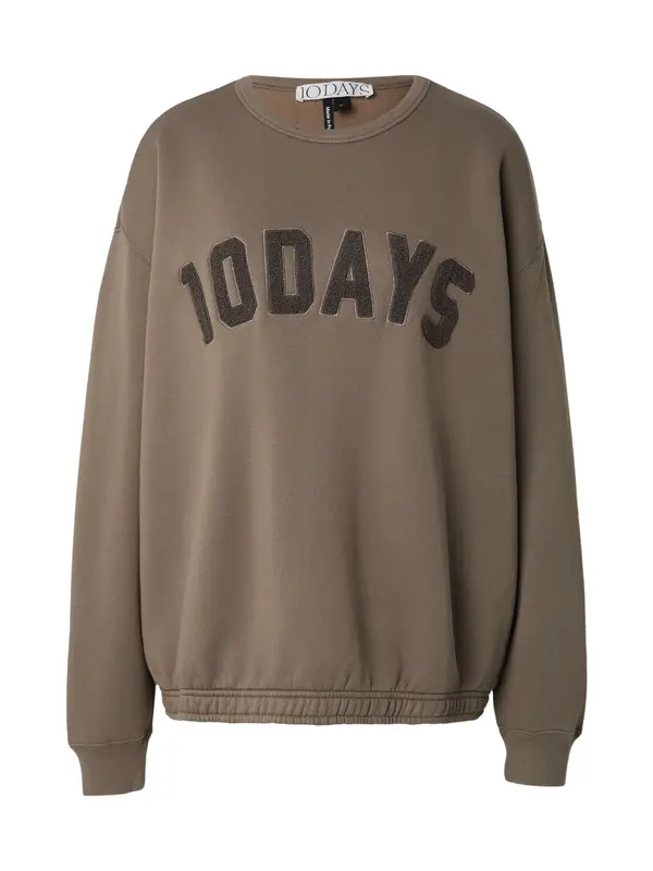 10Days 10Days Sweater majica 'Statement'  tamno smeđa / boja blata