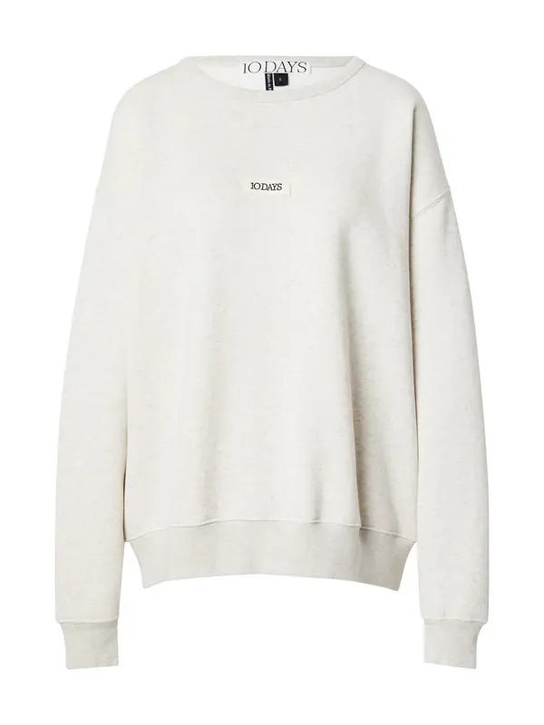 10Days 10Days Sweater majica 'The Clean Statement'  svijetlosiva / crna