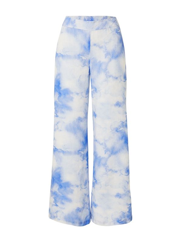 120% Lino 120% Lino Hlače  plava / bijela