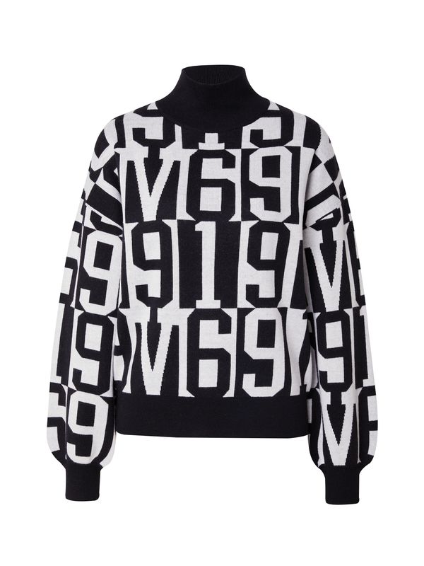 19V69 ITALIA 19V69 ITALIA Pulover  crna / bijela