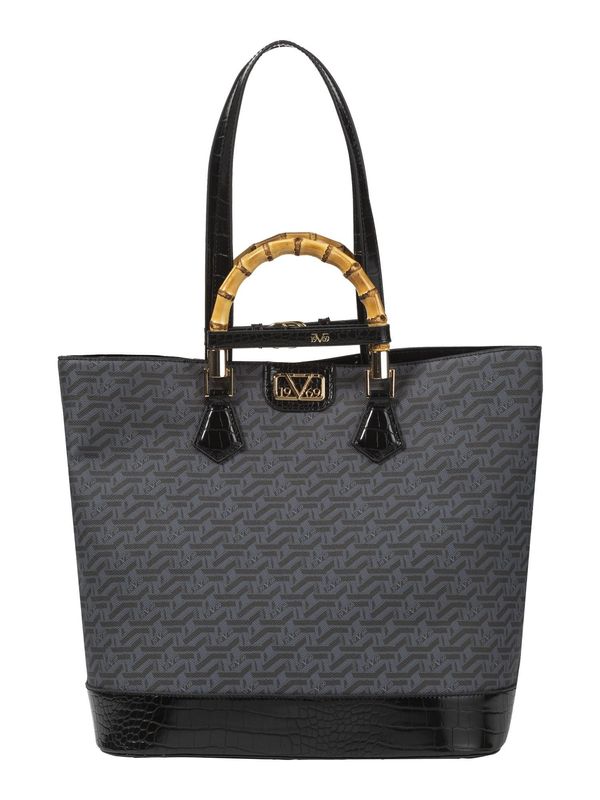 19V69 ITALIA 19V69 ITALIA Shopper torba 'REIKO AOP'  siva / crna