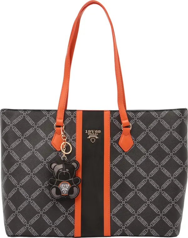 19V69 ITALIA 19V69 ITALIA Shopper torba 'Rialta'  tamo siva / narančasta / crna