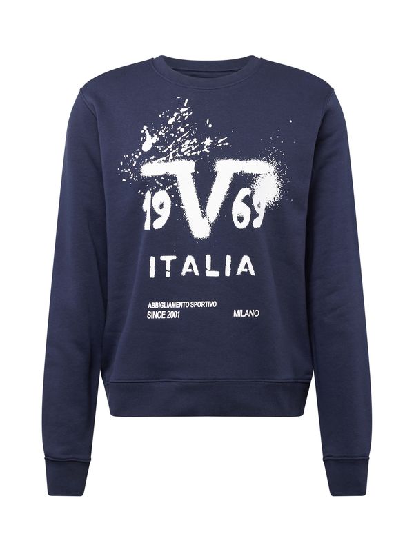 19V69 ITALIA 19V69 ITALIA Sweater majica 'BENNO'  mornarsko plava / bijela