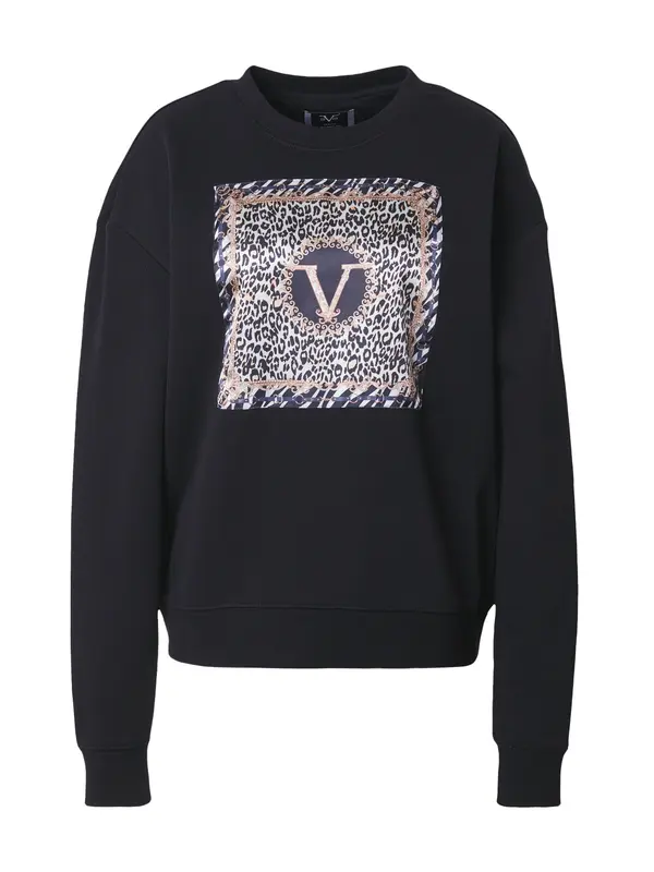 19V69 ITALIA 19V69 ITALIA Sweater majica 'Bonnie Gold'  mornarsko plava / zlatna / crna / bijela