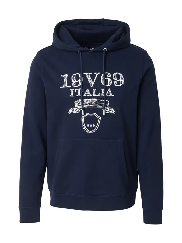 19V69 ITALIA 19V69 ITALIA Sweater majica 'MATTEO'  mornarsko plava / prljavo bijela
