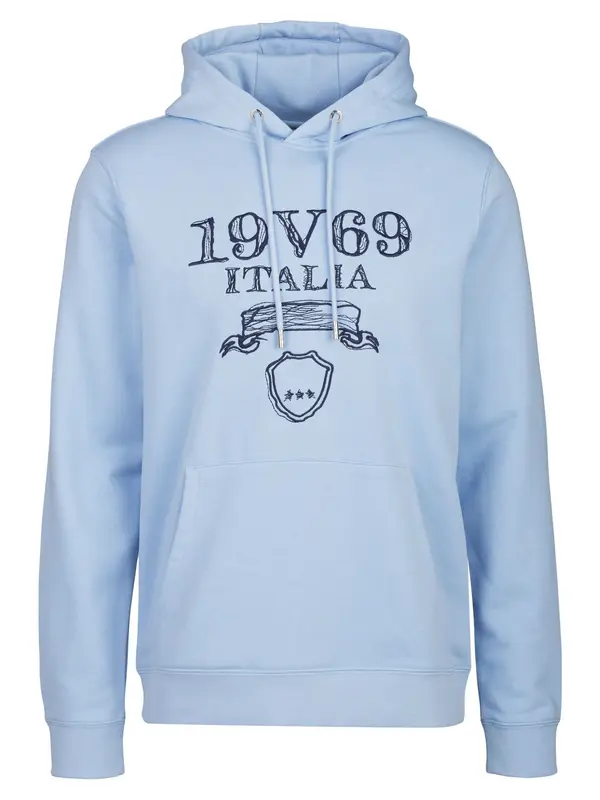 19V69 ITALIA 19V69 ITALIA Sweater majica 'Matteo'  morsko plava / svijetloplava