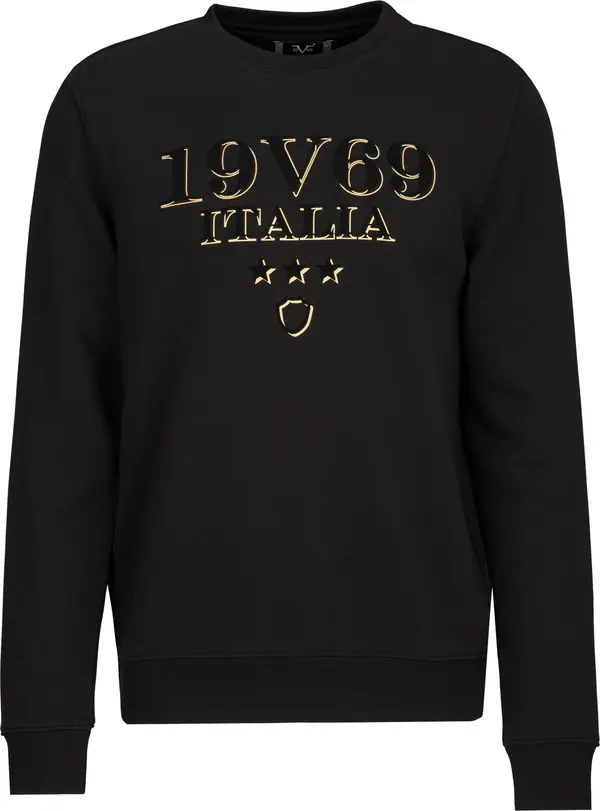 19V69 ITALIA 19V69 ITALIA Sweater majica 'Nico Carrier 3'  zlatna / crna