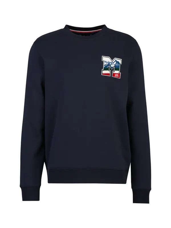 19V69 ITALIA 19V69 ITALIA Sweater majica 'Nico Wintergames'  plava / mornarsko plava / zelena / crvena