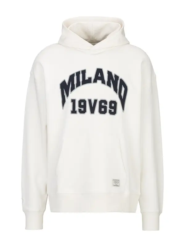 19V69 ITALIA 19V69 ITALIA Sweater majica 'QUENTINO COLLEGE '  boja pijeska / crna