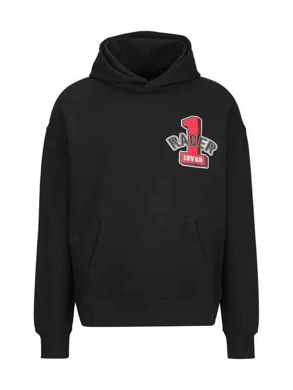 19V69 ITALIA 19V69 ITALIA Sweater majica 'Quentino Racing 1'  plava / crvena / crna / bijela