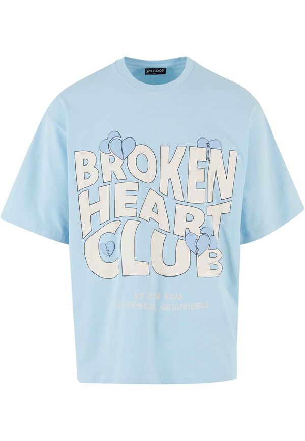2Y Studios 2Y Studios Majica 'Broken Heart Club'  boja pijeska / svijetloplava / crna