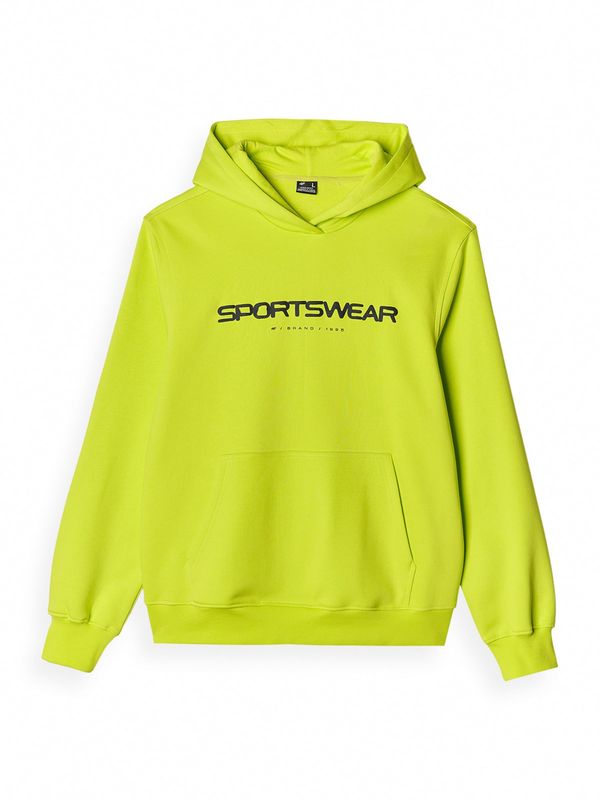 4F 4F Sportska sweater majica  limeta / crna