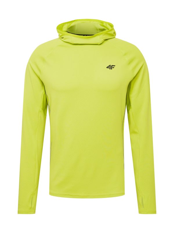 4F 4F Sportska sweater majica  limeta zelena / crna
