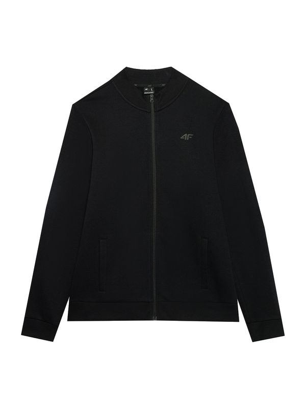 4F 4F Sportska sweater majica  tamo siva / crna