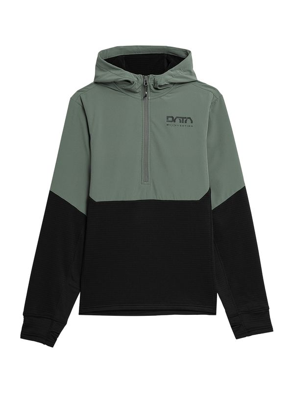 4F 4F Sweater majica  maslinasta / crna