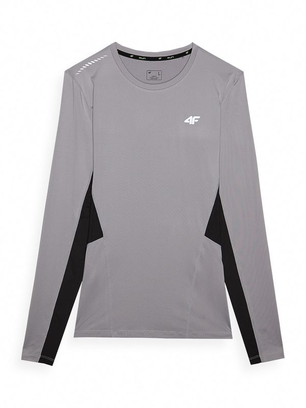 4F 4F Tehnička sportska majica  siva / crna