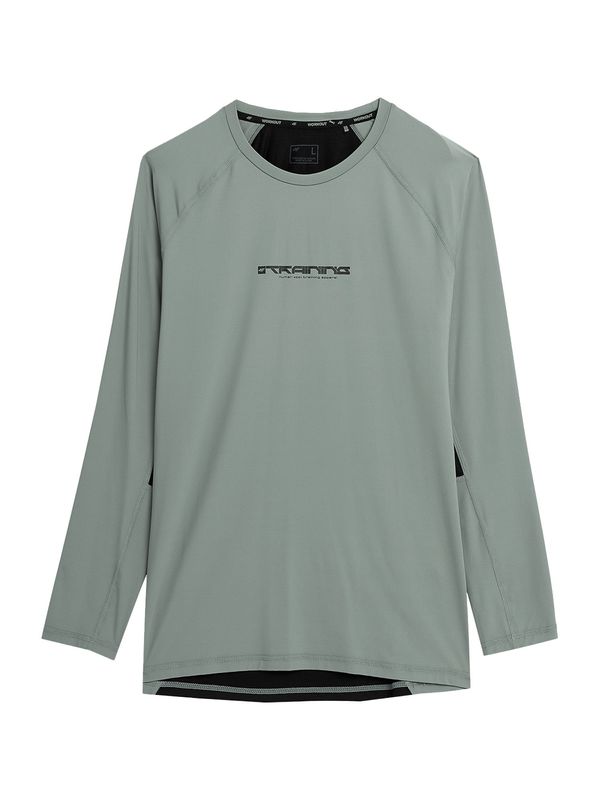 4F 4F Tehnička sportska majica  siva / crna