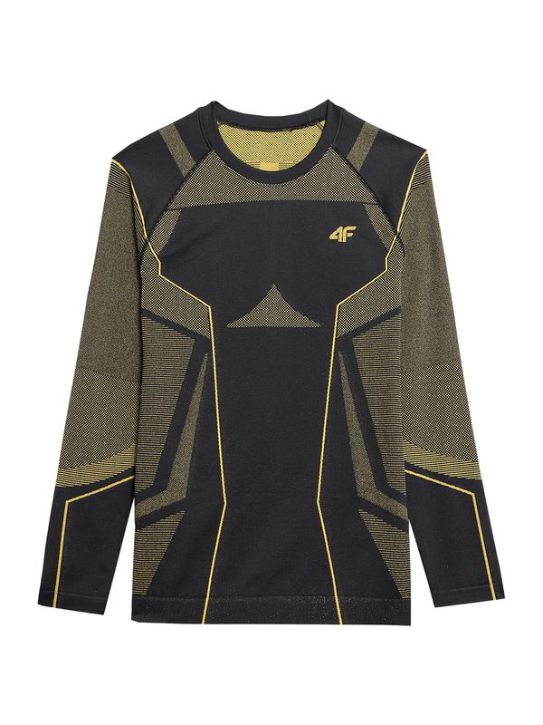4F 4F Tehnička sportska majica  žuta melange / crna