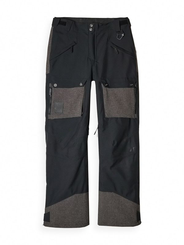 4F 4F Tehničke hlače  siva / crna