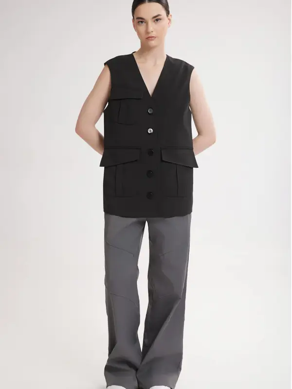 4TAILORS 4TAILORS Prsluk 'Carlo'  crna