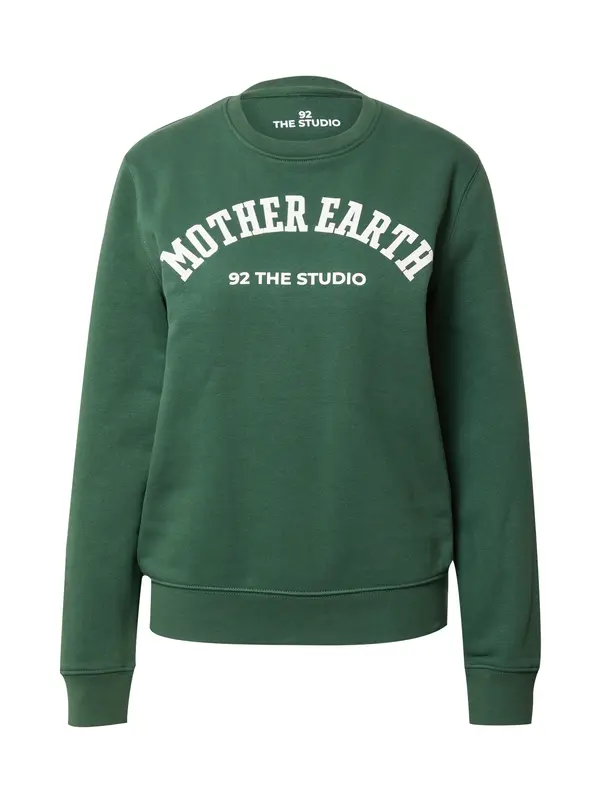 92 The Studio 92 The Studio Sweater majica 'Tennis'  tamno zelena / bijela