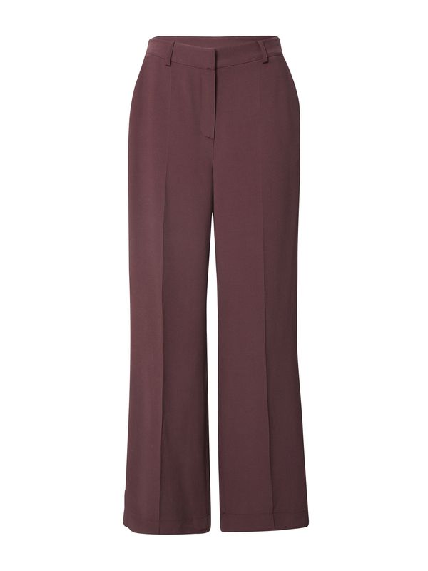 A LOT LESS A LOT LESS Hlače na crtu 'Daliah'  tamno smeđa