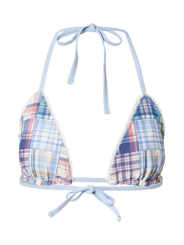 Abercrombie & Fitch Abercrombie & Fitch Bikini gornji dio  opal / nebesko plava / prljavo roza / bijela
