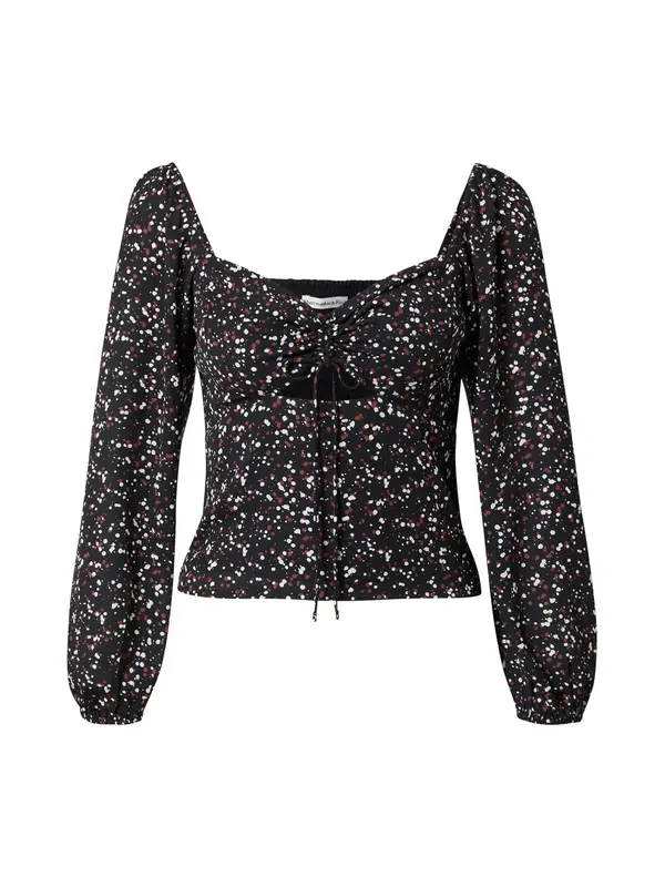 Abercrombie & Fitch Abercrombie & Fitch Bluza  hrđavo crvena / crna / bijela