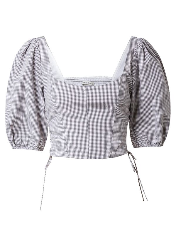 Abercrombie & Fitch Abercrombie & Fitch Bluza  sivkasto plava / golublje plava / bijela