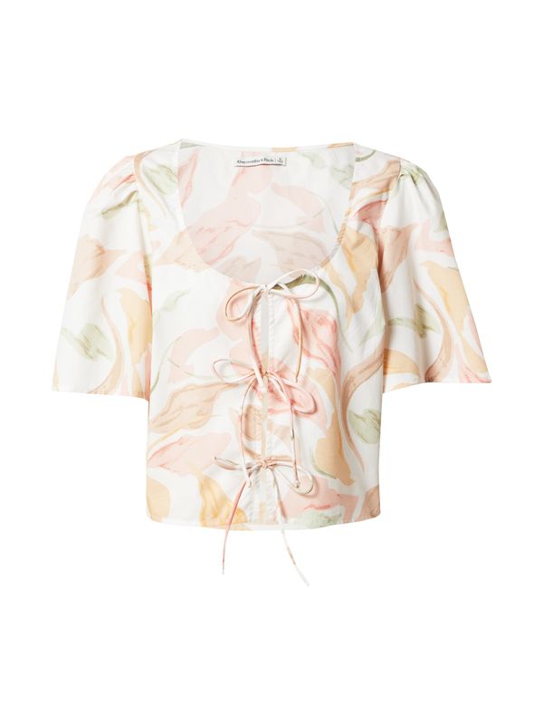 Abercrombie & Fitch Abercrombie & Fitch Bluza  svijetlobež / svijetlozelena / marelica / prljavo roza / prljavo bijela