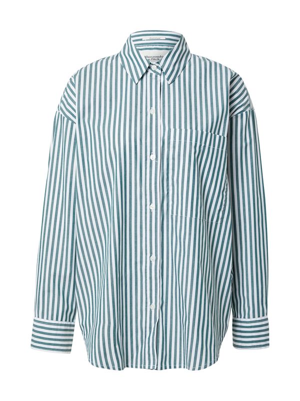 Abercrombie & Fitch Abercrombie & Fitch Bluza  tamno zelena / bijela