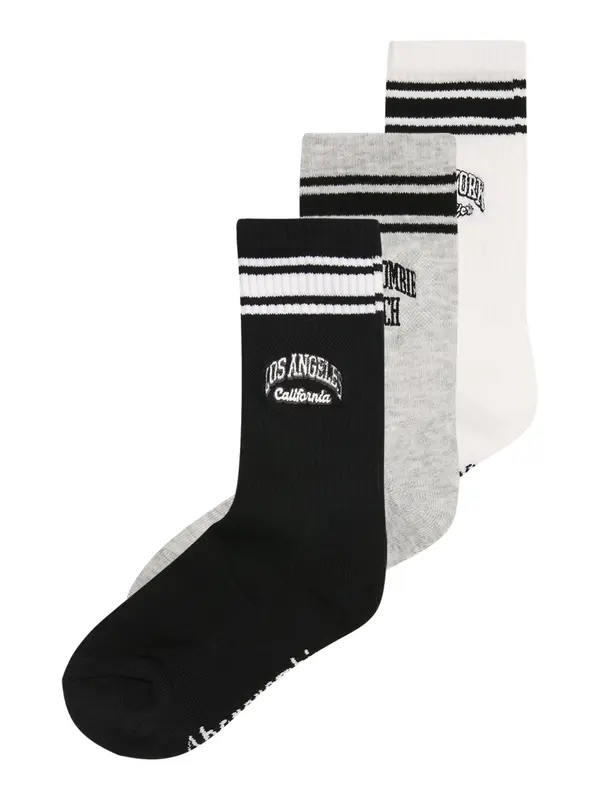 Abercrombie & Fitch Abercrombie & Fitch Čarape  siva / crna / bijela