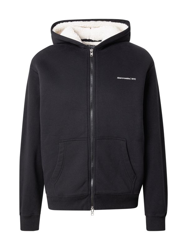 Abercrombie & Fitch Abercrombie & Fitch Gornji dio trenirke  crna / bijela