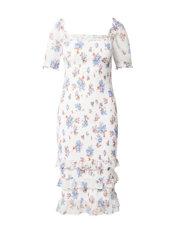 Abercrombie & Fitch Abercrombie & Fitch Haljina  svijetloplava / smeđa / bijela