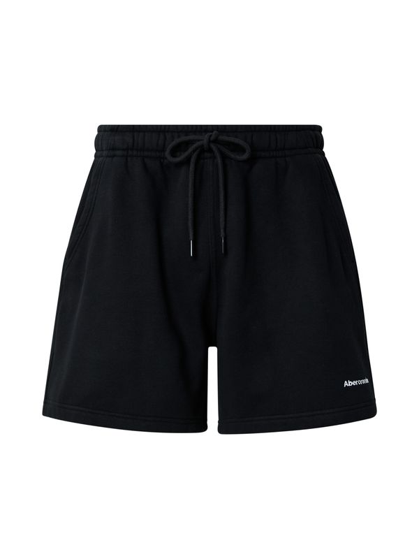 Abercrombie & Fitch Abercrombie & Fitch Hlače  crna / bijela