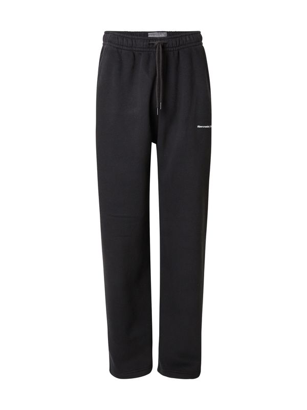 Abercrombie & Fitch Abercrombie & Fitch Hlače  crna / bijela