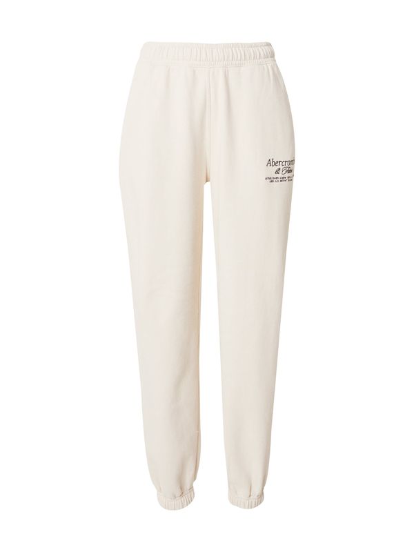 Abercrombie & Fitch Abercrombie & Fitch Hlače 'ESSENTIAL'  svijetlobež / crna