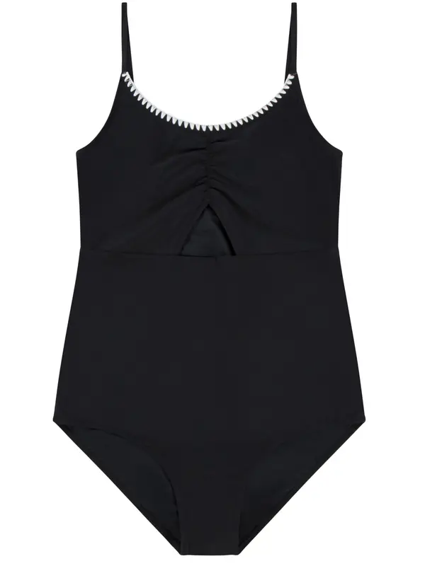 Abercrombie & Fitch Abercrombie & Fitch Jednodijelni kupaći kostim  crna / bijela
