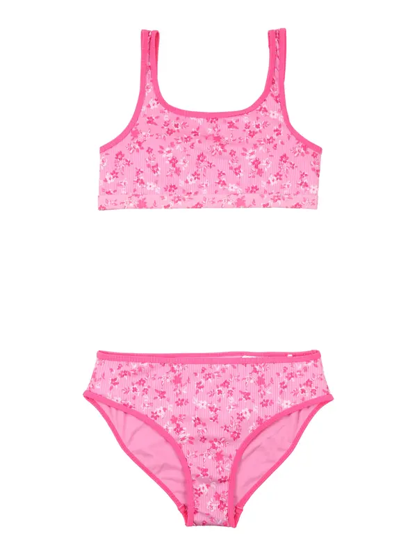 Abercrombie & Fitch Abercrombie & Fitch Jednodijelni kupaći kostim  roza / pastelno roza / bijela