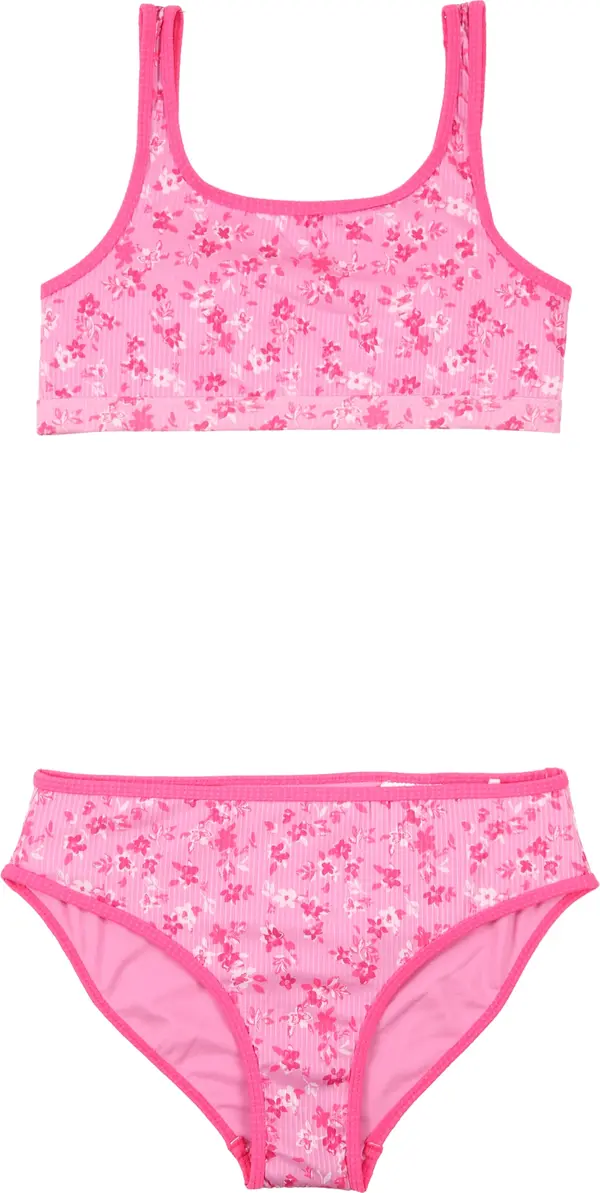 Abercrombie & Fitch Abercrombie & Fitch Jednodijelni kupaći kostim  roza / pastelno roza / bijela