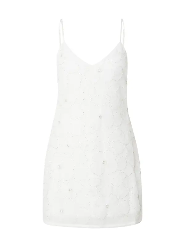 Abercrombie & Fitch Abercrombie & Fitch Koktel haljina  srebro / biserno bijela / prljavo bijela