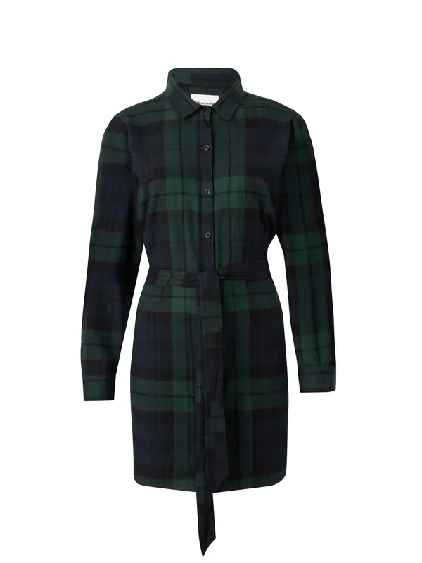 Abercrombie & Fitch Abercrombie & Fitch Košulja haljina  mornarsko plava / kraljevski zelena / tamno zelena / crna