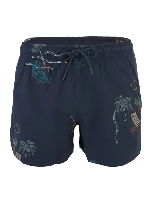 Abercrombie & Fitch Abercrombie & Fitch Kupaće hlače  mornarsko plava / smeđa / svijetlozelena / prljavo bijela