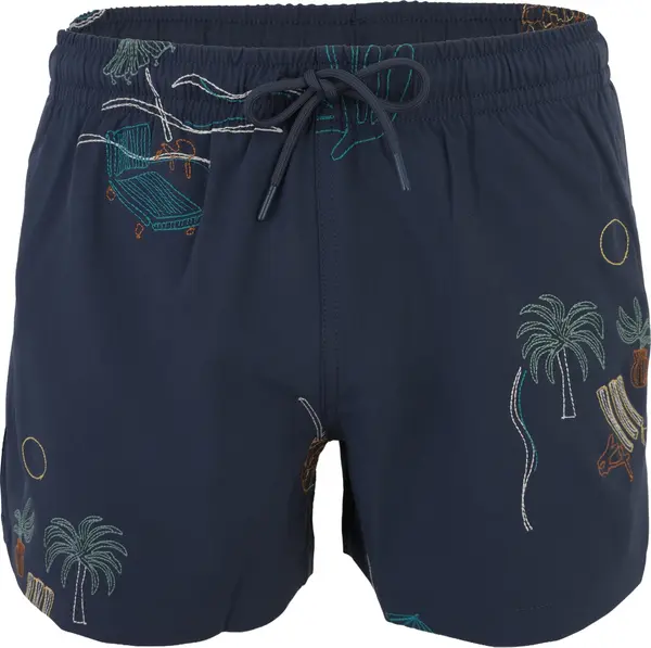 Abercrombie & Fitch Abercrombie & Fitch Kupaće hlače  mornarsko plava / smeđa / svijetlozelena / prljavo bijela
