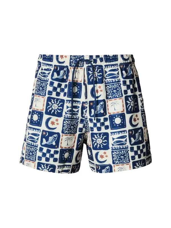 Abercrombie & Fitch Abercrombie & Fitch Kupaće hlače  plava / smeđa / bijela