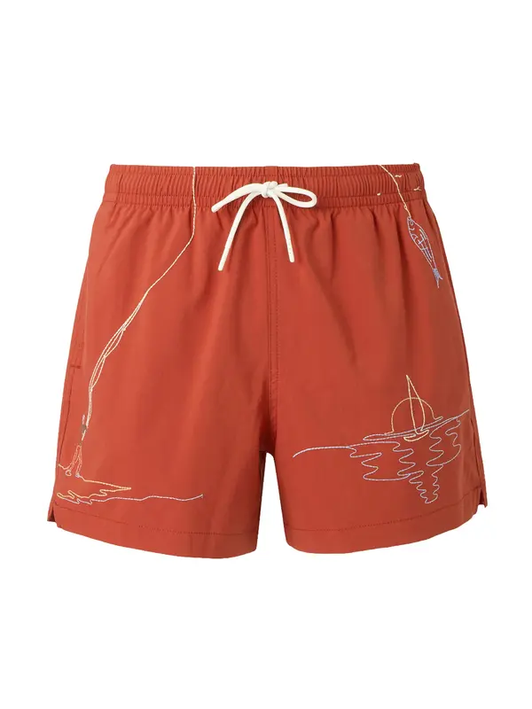 Abercrombie & Fitch Abercrombie & Fitch Kupaće hlače  svijetloplava / svijetložuta / narančasto crvena / bijela
